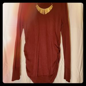 *MATERNITY* long sleeve maroon sweater